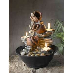  Tavolo Luci Mini Pot Tabletop Fountain with Candle
