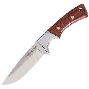  GERWIN W1340 Fixed Blade Small Wood Handle Nylon Sheath 