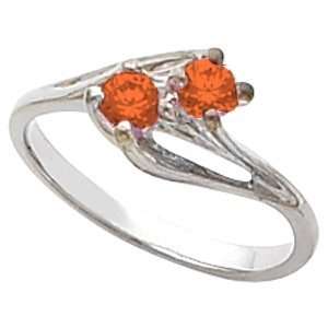  14K White Gold Mexican Fire Opal Ring: Jewelry