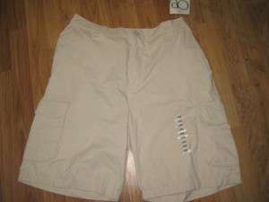 NEW OP ELASTIC POLYESTER CARGO SHORT OFF WHITE MED / LARGE / XL / XXL 