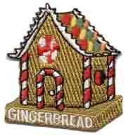 girl/boy GINGERBREAD HOUSE Fun Patch SCOUTS/GUIDES  