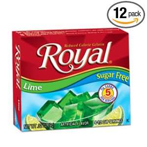 Royal Gelatin, Sugar Free, Lime, 0.32 Ounce (Pack of 12):  