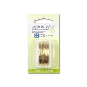  20 Gauge Brass Non Tarnish Artistic Wire, 6 Yard Spool 