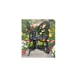  Wrought Iron Patio Black Butterfly Chair: Patio, Lawn 
