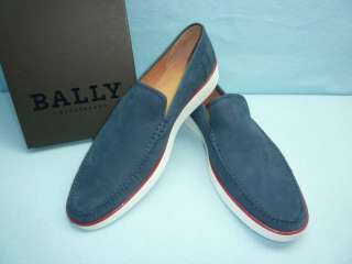 BALLY BLUE ZANNY SUEDE LOAFERS DRESS SHOES SIZE 12 NIB  