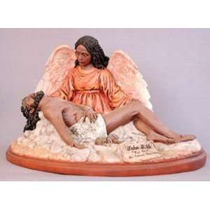    African American Figurine Jesus with Angel Small: Home & Kitchen