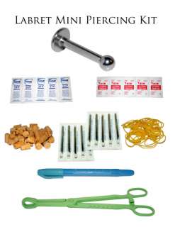 Labret Mini Piercing Kit; 16g 1/2in Labret  