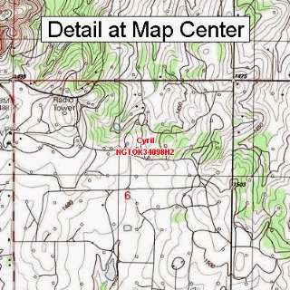 USGS Topographic Quadrangle Map   Cyril, Oklahoma (Folded/Waterproof 