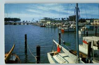 Postcard MarinaBoats Clearwater Beach,Florida/FL  