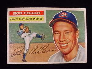 1956 TOPPS BASEBALL BOB FELLER CARD NUMBER 200  