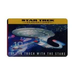 Collectible Phone Card Star Trek Generations   10u Starship NCC 1701 