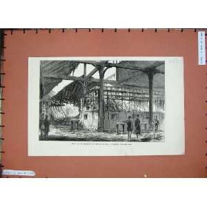  1884 Scene Explosion Victoria Station Railway Building 