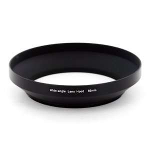   82mm Wide Metal Lens Hood with Filter Thread Mount