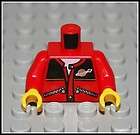 Lego City x1 Red Jacket Torso ★ Zipper Shirt Boy Girl Space Logo 