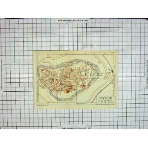  Antique Map Street Plan Orvieto Fortezza Patrizio