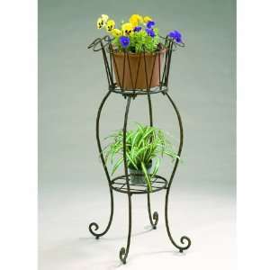  Wrought Iron Tall Wave Planter Stands: Patio, Lawn 