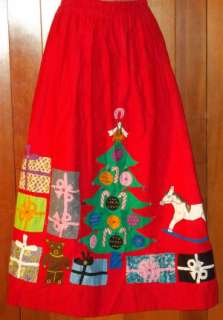 VTG UGLY TACKY CHRISTMAS 3D SKIRT FOR SWEATER  M, L  