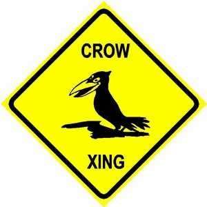 CROW CROSSING sign * street bird black pet: Home & Kitchen