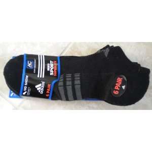  Adidas Mens Sport Superlite No Show Sock (Black   6 Pair 