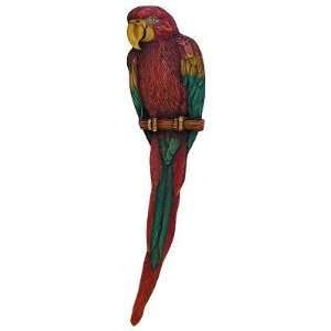  McCaw Parrot Cabinet Pull, Hand Tinted Brass, Facing Right 