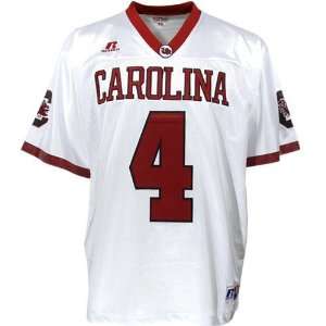  Russell South Carolina Gamecocks #4 White Tackle Twill 