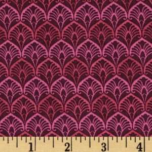  44 Wide Brooklyn Heights Scallops Brown/Pink Fabric By 