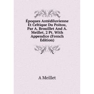  Ã?poques AntÃ©diluvienne Et Celtique Du Poitou, Par A. Brouillet 