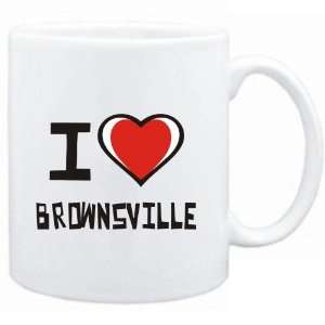  Mug White I love Brownsville  Usa Cities Sports 
