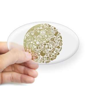  Sticker Clear (Oval) Symbolic Yin Yang: Everything Else