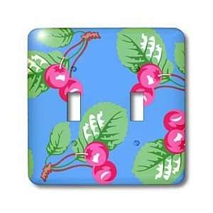   Drink   Cherries on Blue   Light Switch Covers   double toggle switch