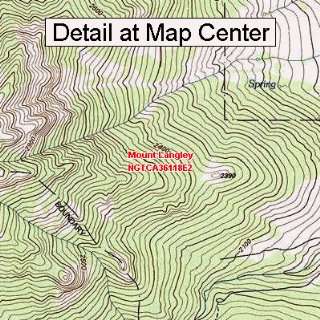  USGS Topographic Quadrangle Map   Mount Langley 