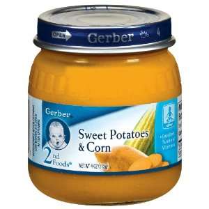 Gerber 2nd Foods Baby Foods Sweet Potatoes & Corn   12 Pack:  
