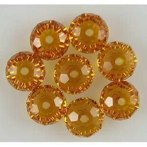  8 8mm Swarovski crystal rondelle 5040 Topaz beads