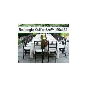  Cottn Eze 132in x 90in Rectangular Cotton Tablecloth   1 