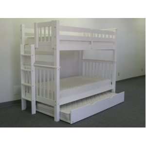  Bunk Bed Tall Twin over Twin Mission style   Side Ladder 