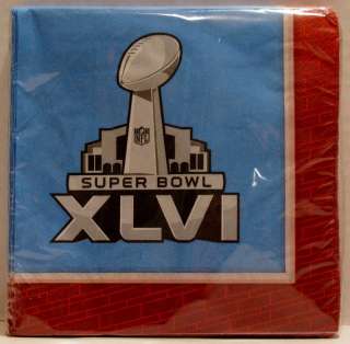 NFL Super Bowl 46 XLVI Party 16 Banquet Paper Plates 32 Luncheon 