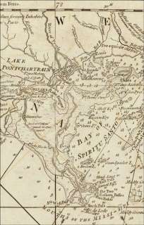 1775 BRITISH NAUTICAL CHART MAP FLORIDA LOUISIANA GULF  