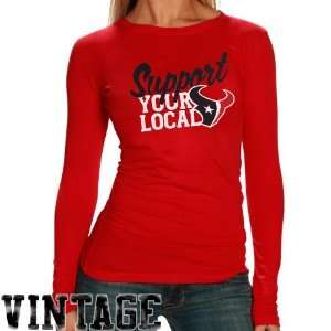 Reebok Houston Texans Ladies Red Support Your Local Premium Long 
