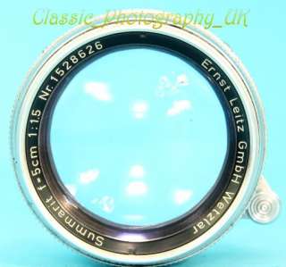 SUMMARIT 5cm F1.5 FAST L39 Screw Lens 1957 PERFORMS Great on Digital 