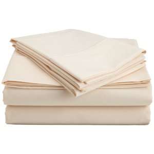 Martex 200 Thread Count Solid Twin Sheet Set, Ivory:  Home 