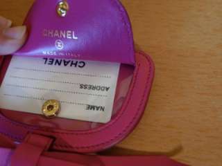 CHANEL Leather Luggage Purse Tag New with Tags RARE $410  