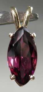 30CT PURPLE MARQUISE RHODOLITE GARNET 14KT PENDANT  