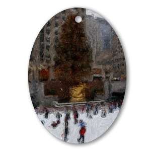   Christmas Tree Ornament Art Oval Ornament by CafePress: Home & Kitchen