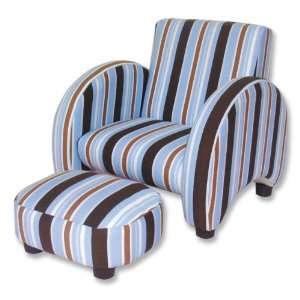  Trend Lab Baby Max Stripe Mod Chair w/ Ottoman Baby