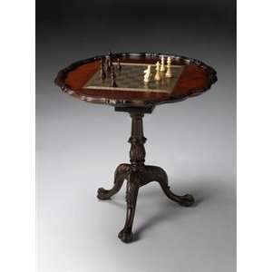  Butler Wood Heritage Chess Tilt top Game Table: Patio 