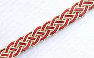 An unusual trim made of bullion cords braided into a Celtic knot 