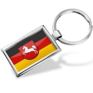   Saxony region: Flag: Germany   Hand Made, Key chain ring: Jewelry