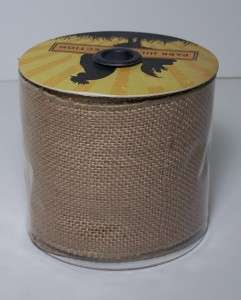 10 Yards Wire Edged Burlap Ribbon Beige Color  