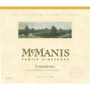  McManis Family Vineyards Zinfandel 2010: Grocery & Gourmet 