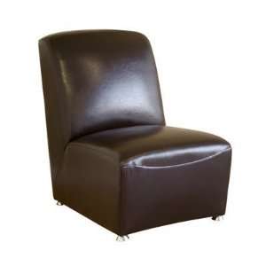Baxton Studio Bicast Leather Club Chair in Dark Brown:  